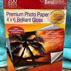 Royal Brites 4x6 Brilliant Gloss Premium Photo Paper 200 sheets Ink Jet New
